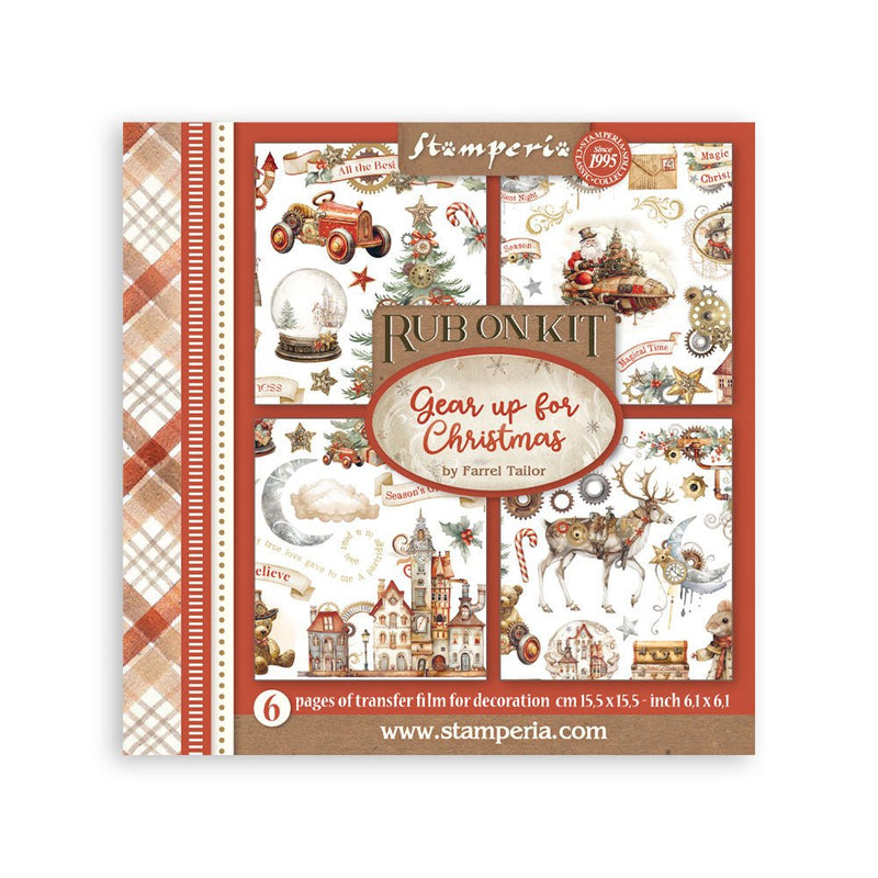 Stamperia - Gear Up for Christmas - Rub On Assortment - Craftywaftyshop