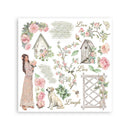 Stamperia House of Roses Rub - On Kit 6 Sheets 6.1x6.1 | DFLRBX13 - Craftywaftyshop