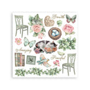 Stamperia House of Roses Rub - On Kit 6 Sheets 6.1x6.1 | DFLRBX13 - Craftywaftyshop