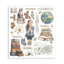 Stamperia Secret Diary Rub - On Selection (New Product) (6 Sheets, 8" x 9") – DFLRBXG02 - Craftywaftyshop