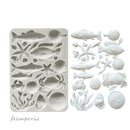 Stamperia - Silent Sea - A5 silicon mould - Shells and Fish - Craftywaftyshop