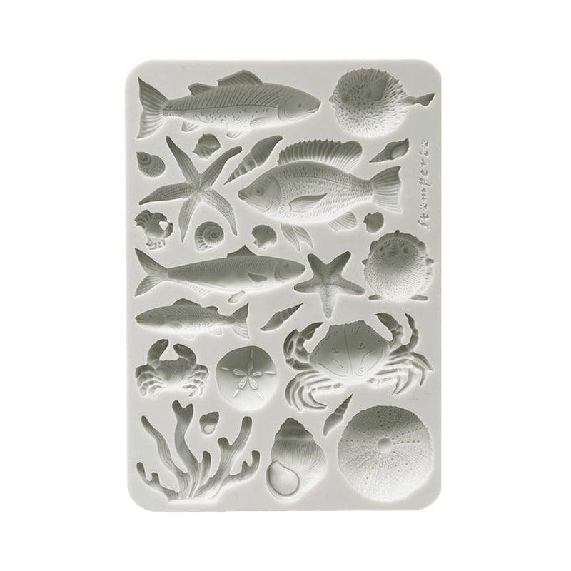 Stamperia - Silent Sea - A5 silicon mould - Shells and Fish - Craftywaftyshop