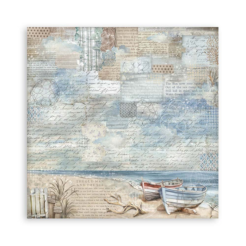 Stamperia Silent Sea Scrapbooking Pad 12"x 12" Backgrounds - Craftywaftyshop