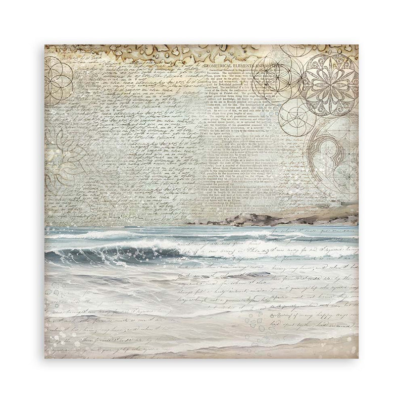 Stamperia Silent Sea Scrapbooking Pad 12"x 12" Backgrounds - Craftywaftyshop