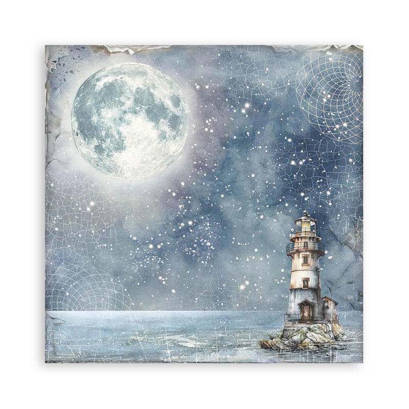 Stamperia Silent Sea Scrapbooking Pad 12"x 12" Backgrounds - Craftywaftyshop