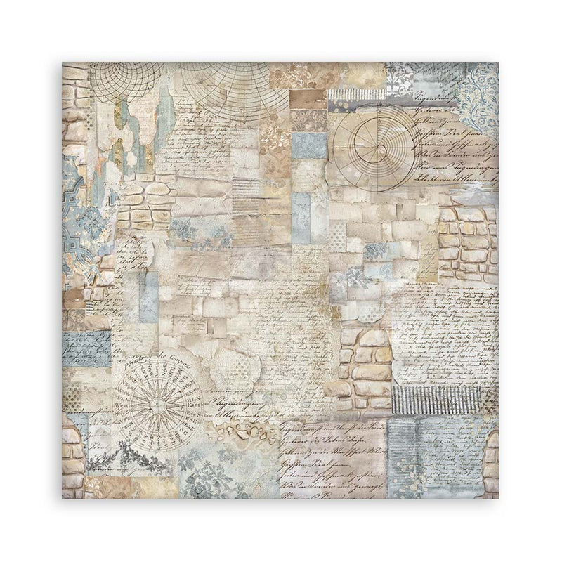 Stamperia Silent Sea Scrapbooking Pad 12"x 12" Backgrounds - Craftywaftyshop