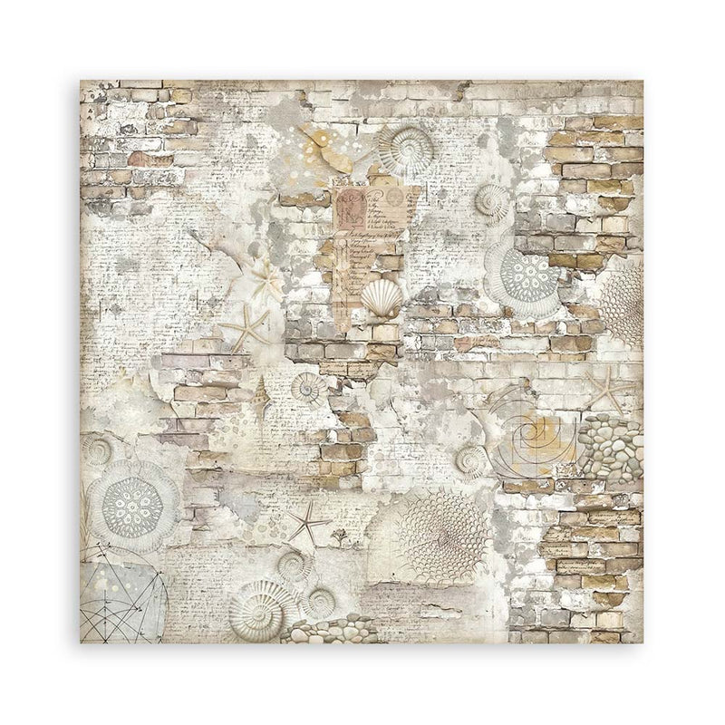 Stamperia Silent Sea Scrapbooking Pad 12"x 12" Backgrounds - Craftywaftyshop
