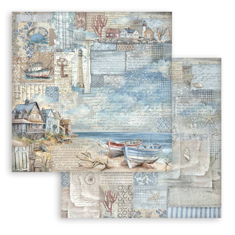 Stamperia - Silent Sea - Scrapbooking Pad - 12"x12" Double sided - Craftywaftyshop