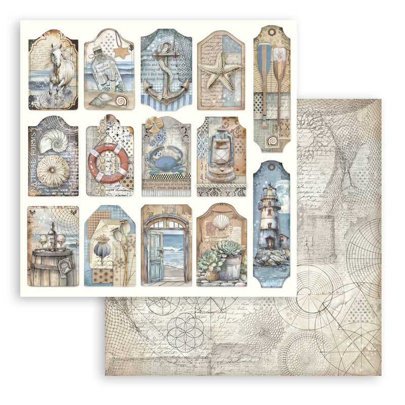 Stamperia - Silent Sea - Scrapbooking Pad - 12"x12" Double sided - Craftywaftyshop