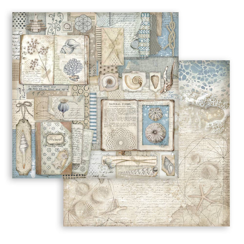 Stamperia - Silent Sea - Scrapbooking Pad - 12"x12" Double sided - Craftywaftyshop