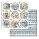 Stamperia - Silent Sea - Scrapbooking Pad - 12"x12" Double sided - Craftywaftyshop