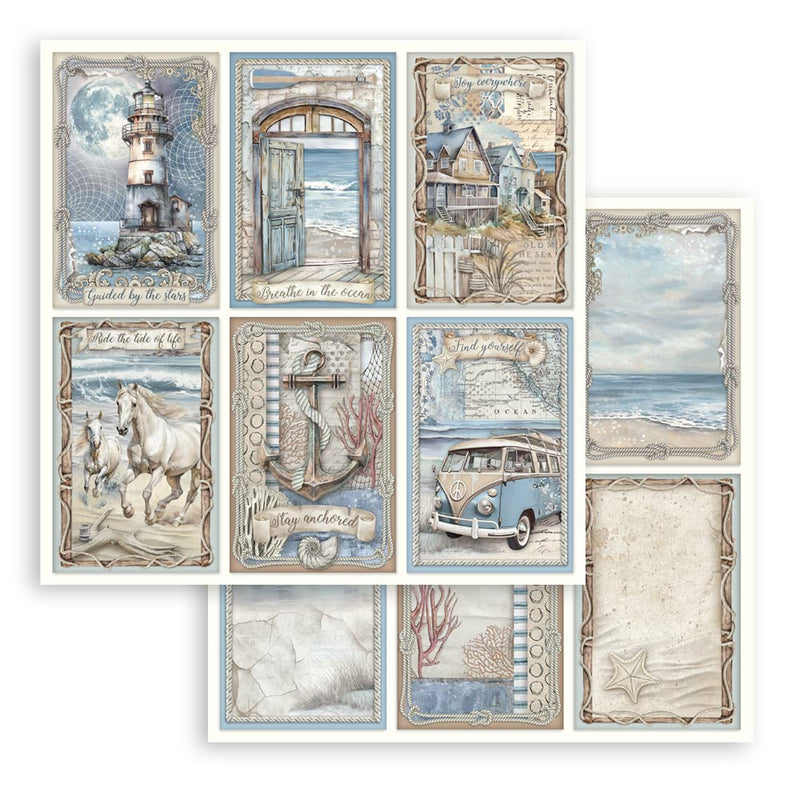 Stamperia - Silent Sea - Scrapbooking Pad - 12"x12" Double sided - Craftywaftyshop