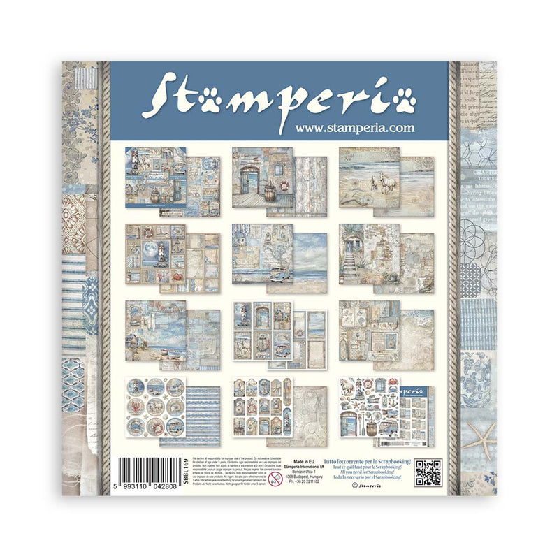 Stamperia - Silent Sea - Scrapbooking Pad - 12"x12" Double sided - Craftywaftyshop