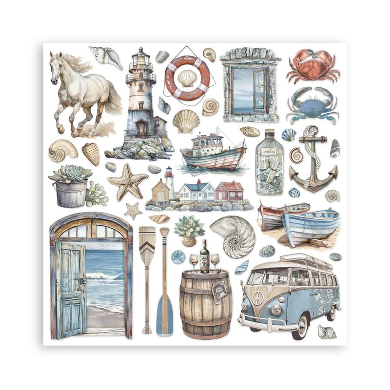 Stamperia - Silent Sea - Scrapbooking Pad - 12"x12" Double sided - Craftywaftyshop