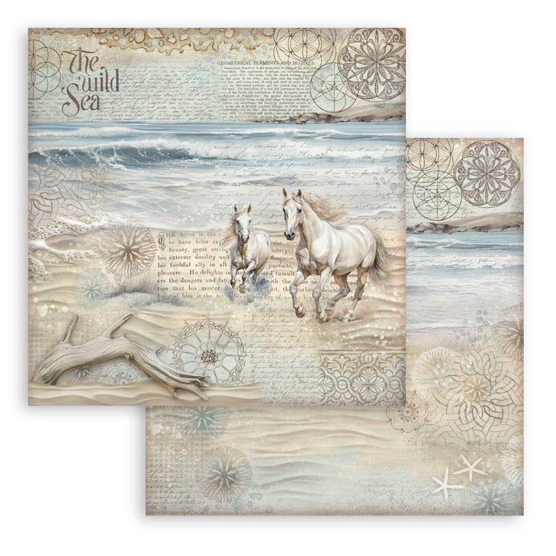Stamperia - Silent Sea - Scrapbooking Pad - 12"x12" Double sided - Craftywaftyshop