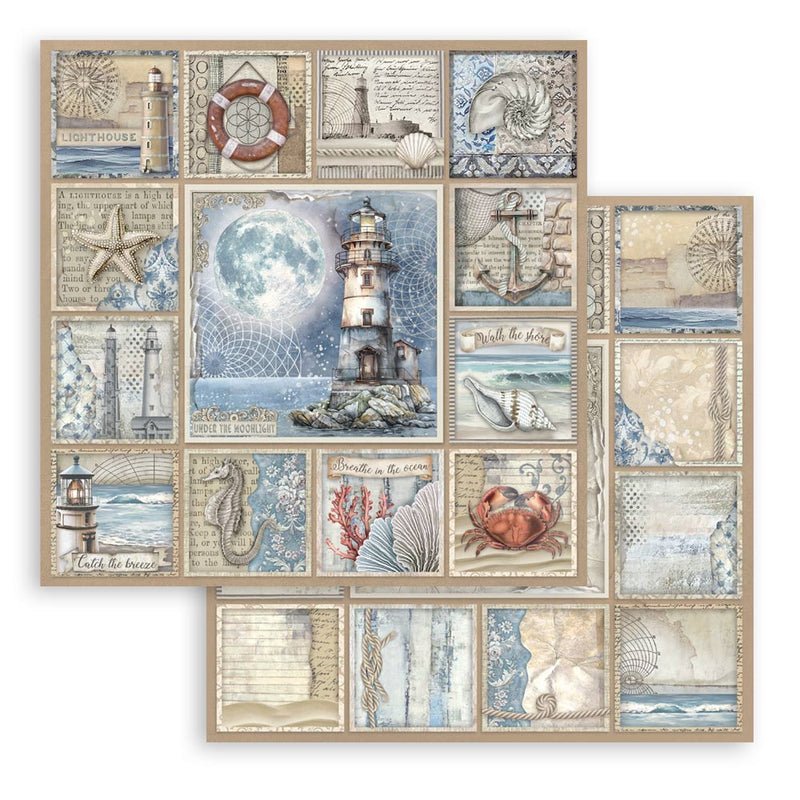 Stamperia - Silent Sea - Scrapbooking Pad - 12"x12" Double sided - Craftywaftyshop