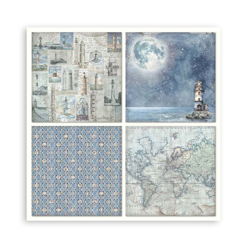 Stamperia Silent Sea Scrapbooking Pad 12"x12" Single Faced - Craftywaftyshop