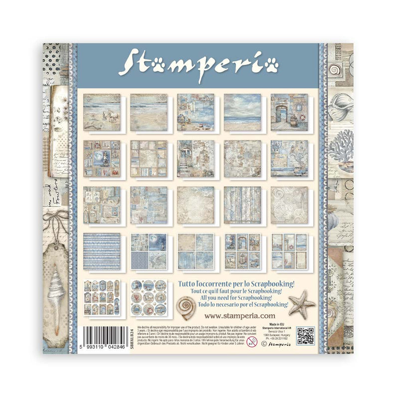 Stamperia Silent Sea Scrapbooking Pad 12"x12" Single Faced - Craftywaftyshop