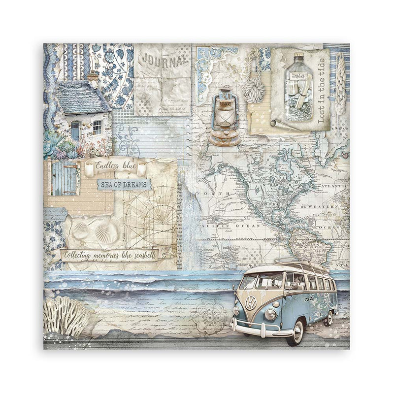 Stamperia Silent Sea Scrapbooking Pad 12"x12" Single Faced - Craftywaftyshop