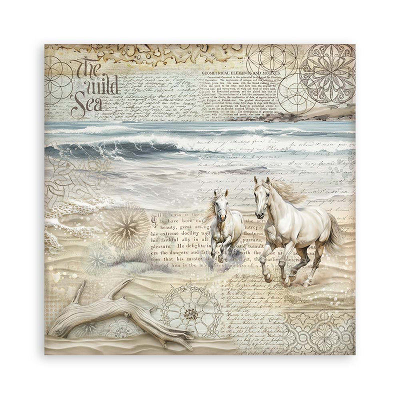 Stamperia Silent Sea Scrapbooking Pad 12"x12" Single Faced - Craftywaftyshop