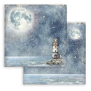 Stamperia Silent Sea Scrapbooking Pad 8"x 8" Backgrounds - Craftywaftyshop