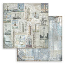 Stamperia Silent Sea Scrapbooking Pad 8"x 8" Backgrounds - Craftywaftyshop