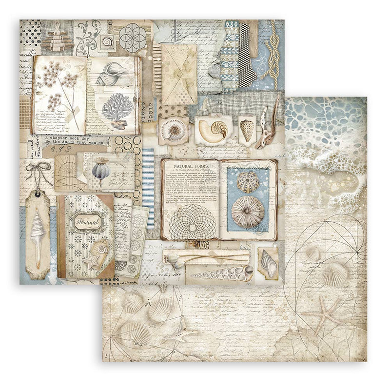 Stamperia Silent Sea Scrapbooking Pad 8"x 8" Double sided - Craftywaftyshop