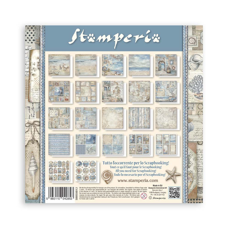 Stamperia Silent Sea Scrapbooking Pad 8"x8" Single Faced - Craftywaftyshop
