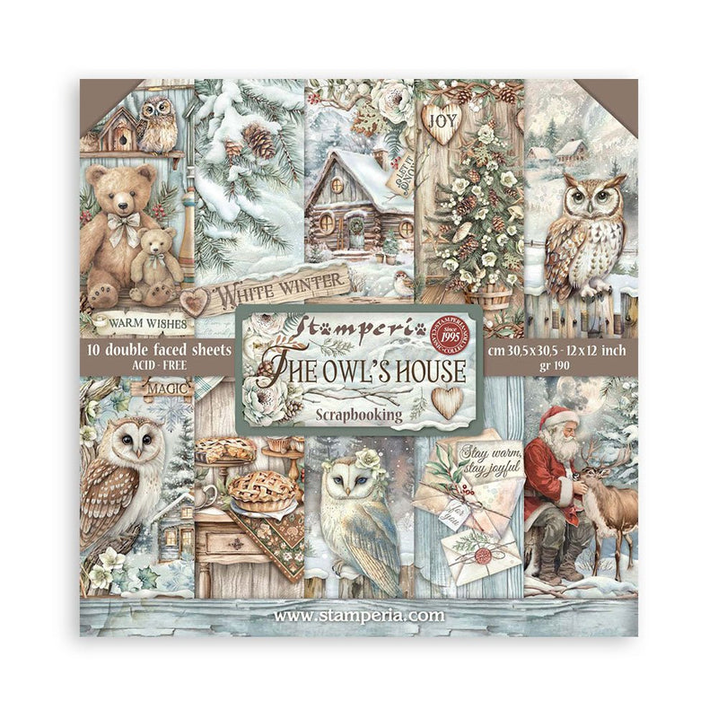 Stamperia - The Owl's House - 12"x12" Double Sided Scrapbooking Pad - Craftywaftyshop