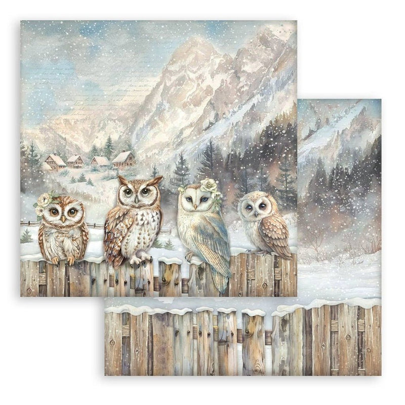 Stamperia - The Owl's House - 8"X8" Double Sided Scrapbooking Pad - Craftywaftyshop