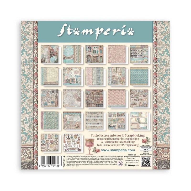 Stamperia - Venice City of Art - 8" x 8" single sided scrapbooking pad - Craftywaftyshop