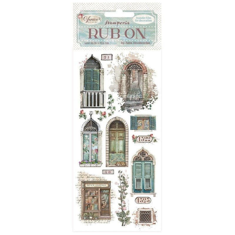 Stamperia - Venice City of Art - Rub - on Doors and Windows - Craftywaftyshop