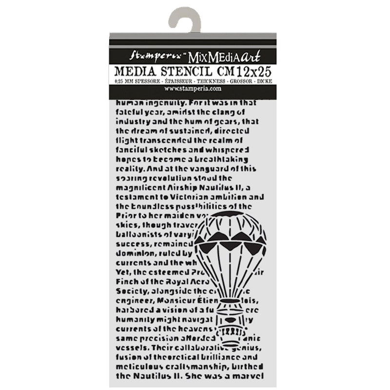 Stamperia - Voyages Fantastiques - Above the Clouds Stencil (12x25cm) - Craftywaftyshop