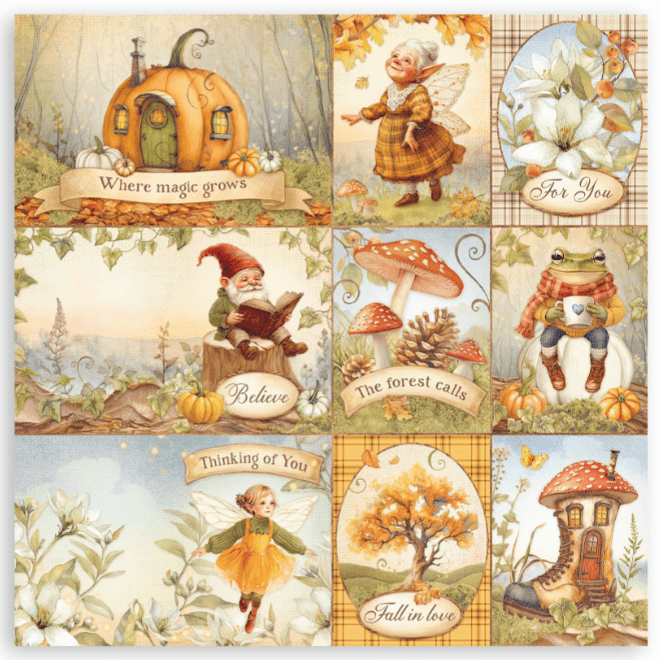 Stamperia - Whispering Woods - 12" x 12" Single Face Scrapbooking Pad - Craftywaftyshop