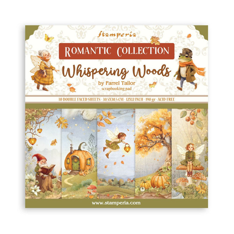 Stamperia - Whispering Woods - 12"x12" Double Sided Scrapbooking Pad - Craftywaftyshop