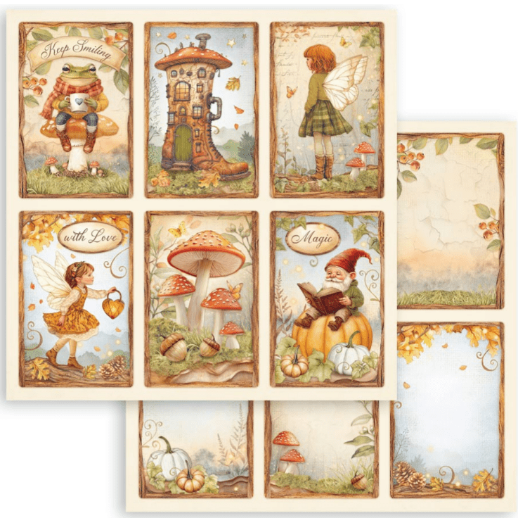 Stamperia - Whispering Woods - 8" x 8" Double Sided Scrapbooking Pad - Craftywaftyshop
