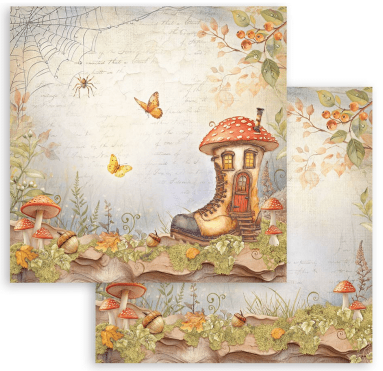 Stamperia - Whispering Woods - 8" x 8" Double Sided Scrapbooking Pad - Craftywaftyshop