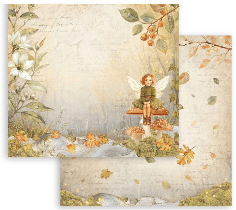 Stamperia - Whispering Woods - 8" x 8" Double Sided Scrapbooking Pad - Craftywaftyshop