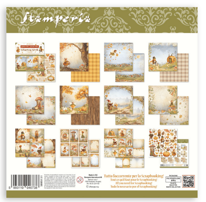 Stamperia - Whispering Woods - 8" x 8" Double Sided Scrapbooking Pad - Craftywaftyshop