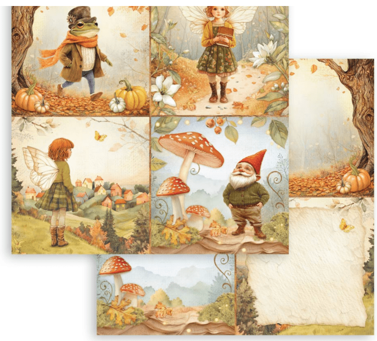 Stamperia - Whispering Woods - 8" x 8" Double Sided Scrapbooking Pad - Craftywaftyshop