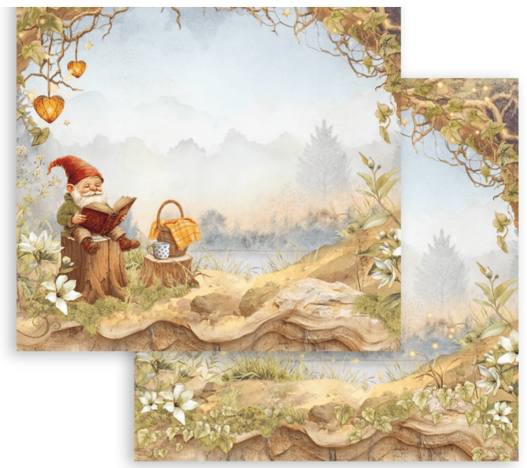 Stamperia - Whispering Woods - 8" x 8" Double Sided Scrapbooking Pad - Craftywaftyshop