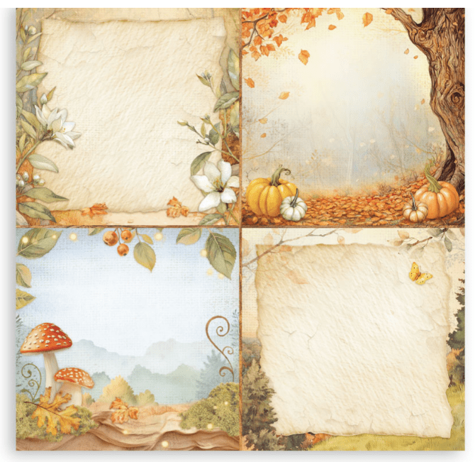 Stamperia - Whispering Woods - 8" x 8" single sided scrapbooking pad - Craftywaftyshop