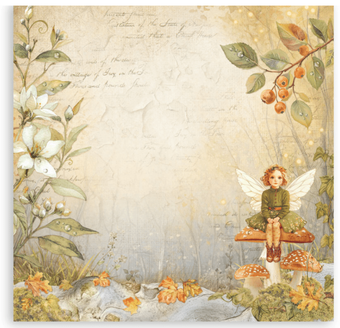 Stamperia - Whispering Woods - 8" x 8" single sided scrapbooking pad - Craftywaftyshop