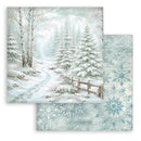 Stamperia White Christmas 12x12 Double Sided Backgrounds Pad | SBBL191 - Craftywaftyshop