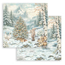 Stamperia White Christmas 12x12 Double Sided Scrapbooking Pad SBBL190 - Craftywaftyshop