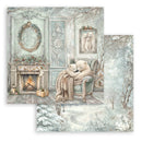 Stamperia White Christmas 12x12 Double Sided Scrapbooking Pad SBBL190 - Craftywaftyshop