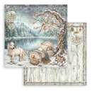 Stamperia White Christmas 12x12 Double Sided Scrapbooking Pad SBBL190 - Craftywaftyshop