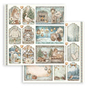 Stamperia White Christmas 12x12 Double Sided Scrapbooking Pad SBBL190 - Craftywaftyshop