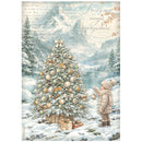 Stamperia White Christmas A4 Rice Paper Selection 6 Sheets | DFSA4XWG - Craftywaftyshop