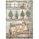 Stamperia White Christmas A4 Rice Paper Selection 6 Sheets | DFSA4XWG - Craftywaftyshop